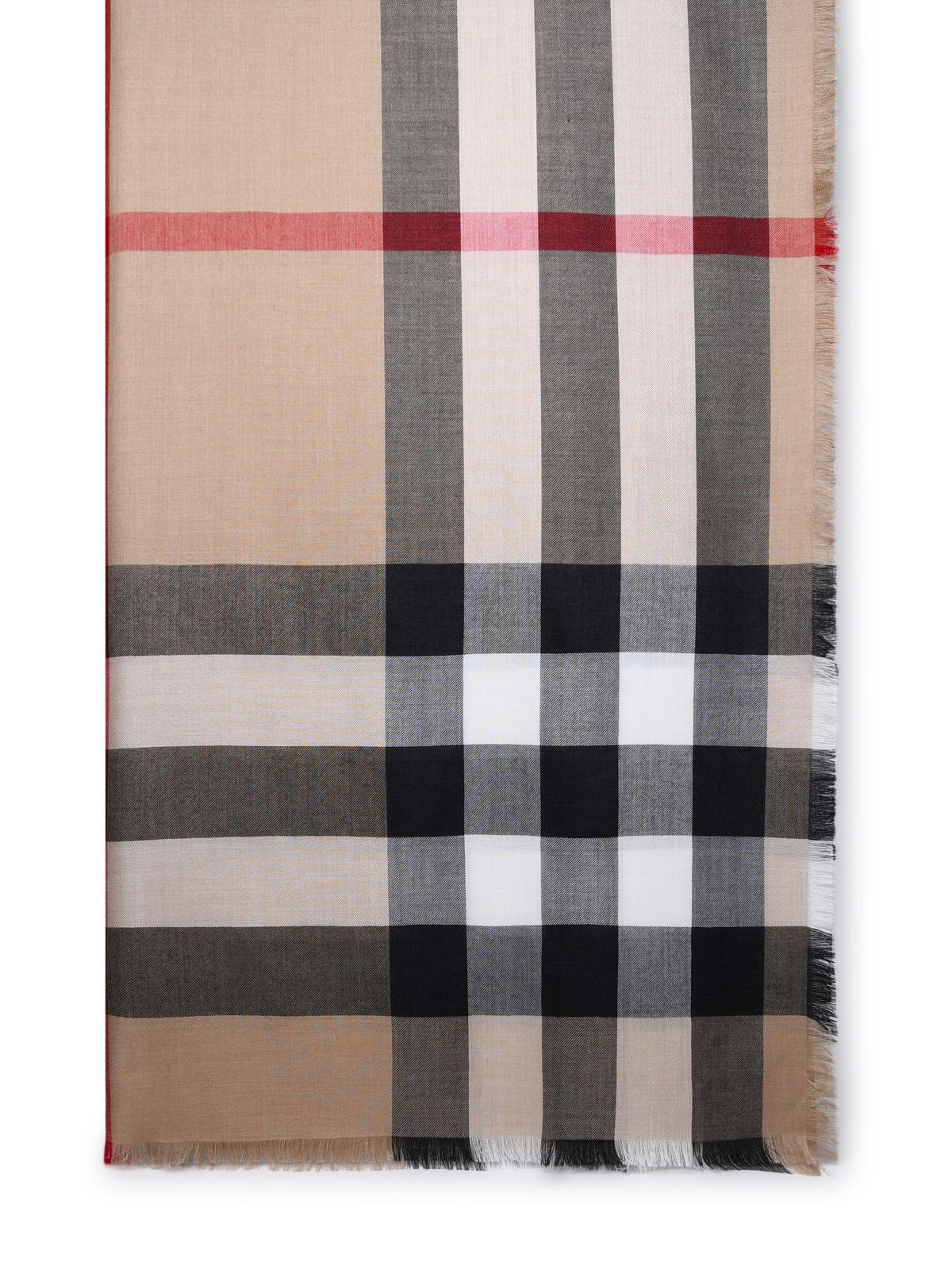 Burberry Beige Cashmere Blend Scarf Man