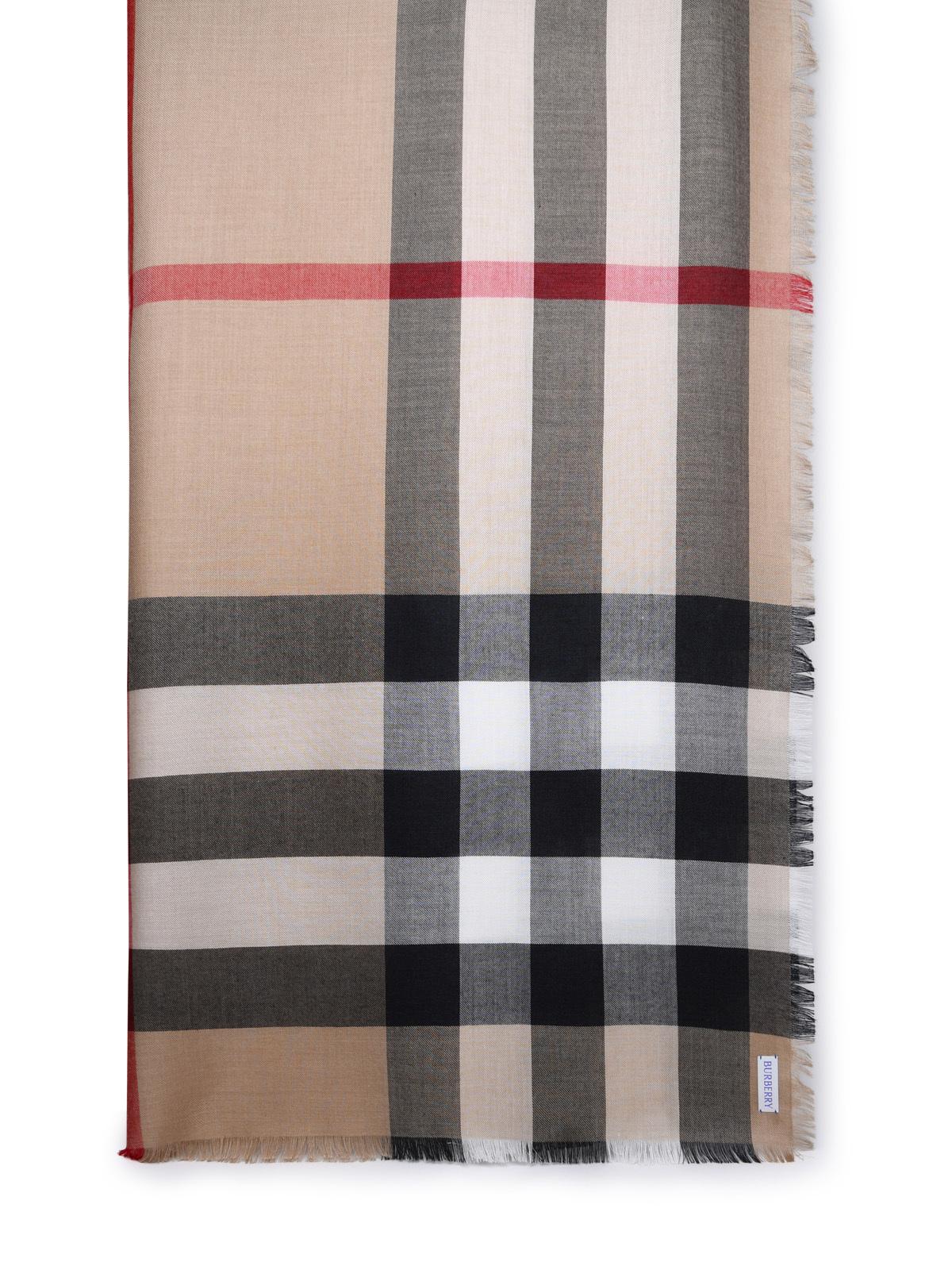 Burberry Beige Cashmere Blend Scarf Man