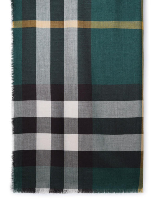 Burberry Green Cashmere Blend Scarf Man