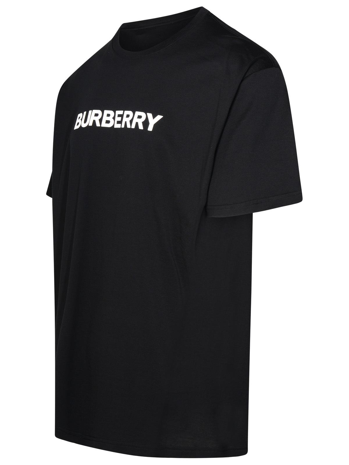 Burberry Black Cotton T-Shirt Man