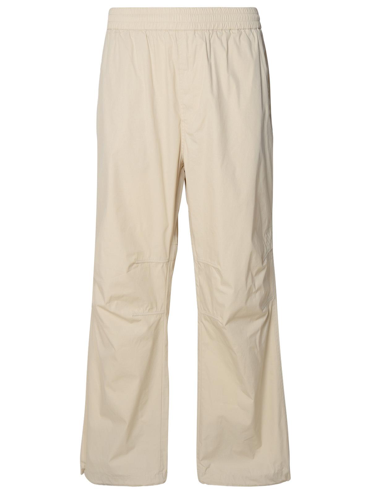 Burberry Beige Cotton Blend Trousers Man