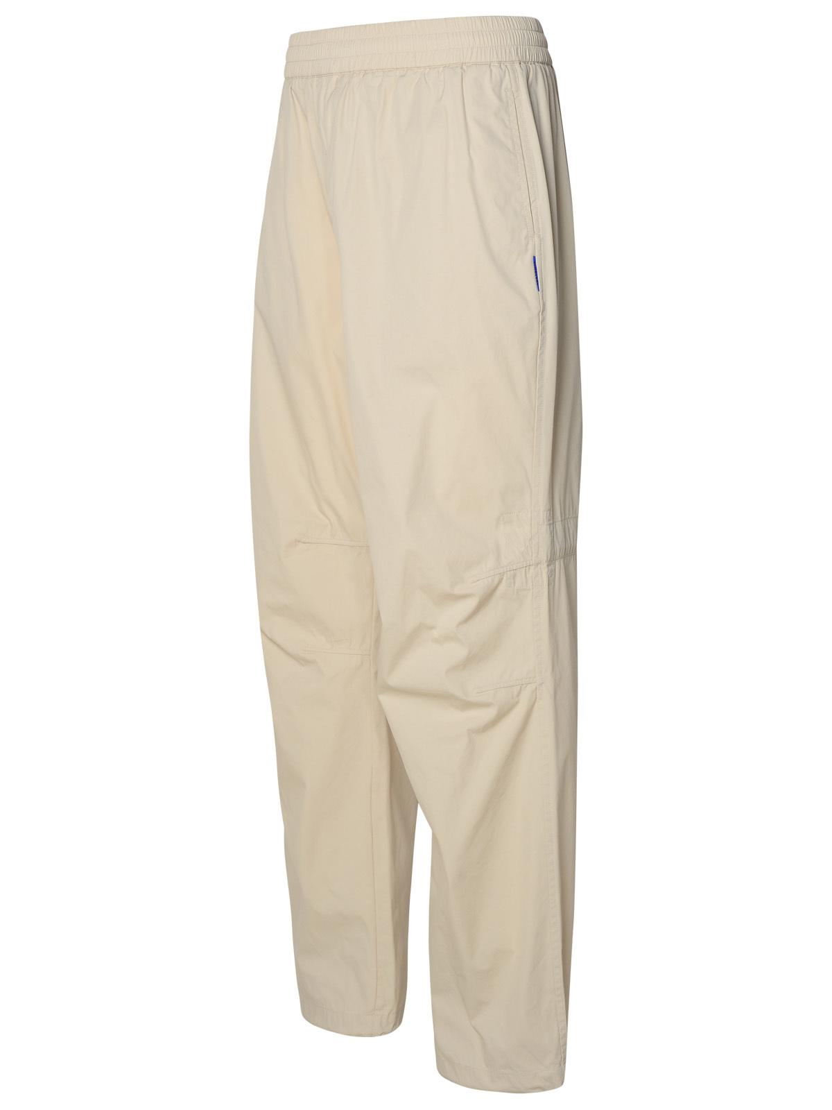 Burberry Beige Cotton Blend Trousers Man