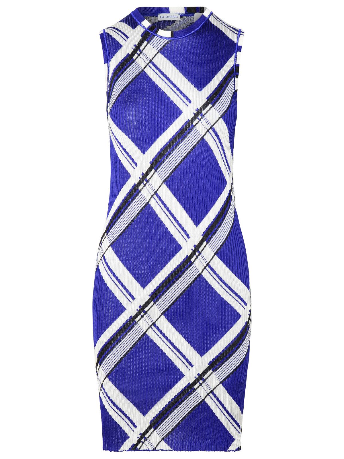Burberry Blue Silk Dress Woman