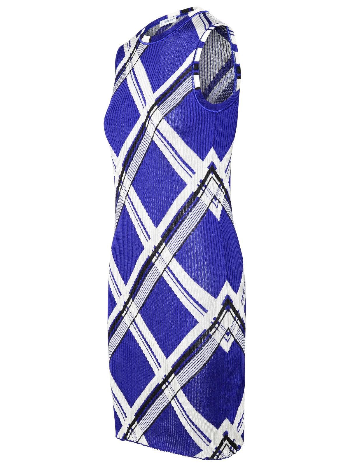 Burberry Blue Silk Dress Woman