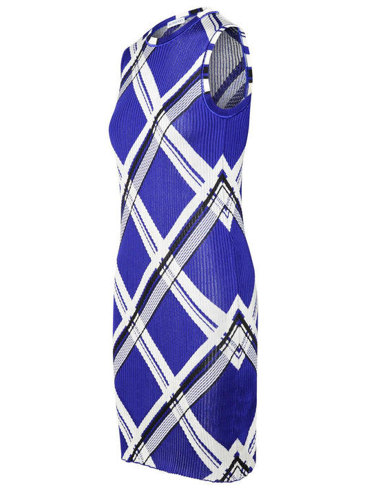 Burberry Blue Silk Dress Woman