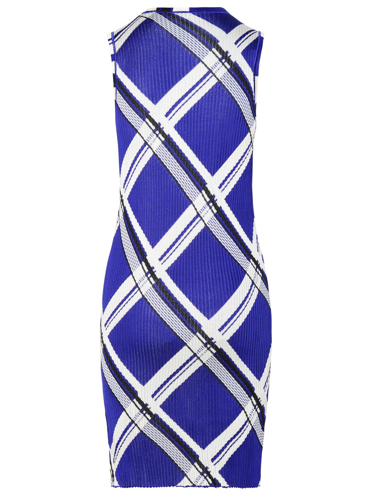 Burberry Blue Silk Dress Woman