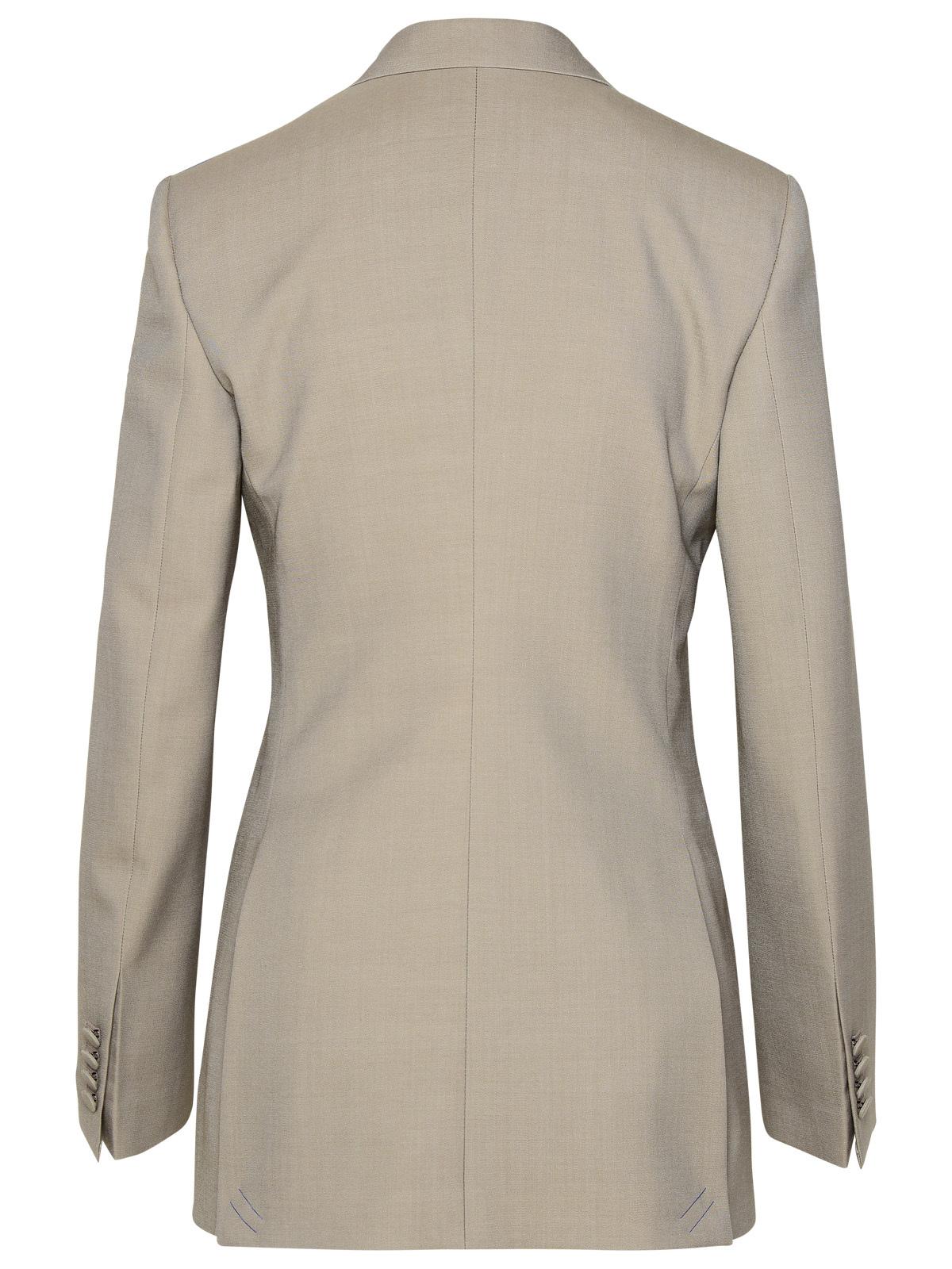 Burberry Beige Virgin Wool Blazer Woman