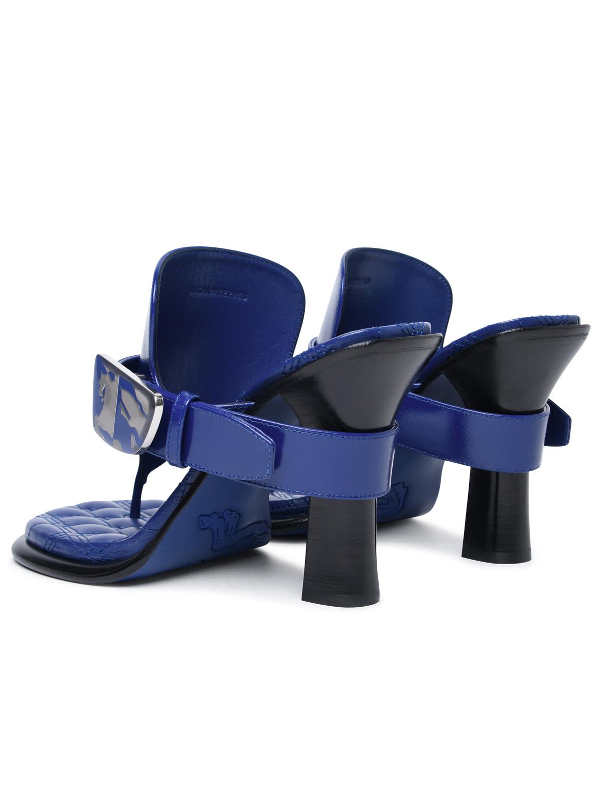 Burberry 'Bay' Blue Leather Sandals Woman