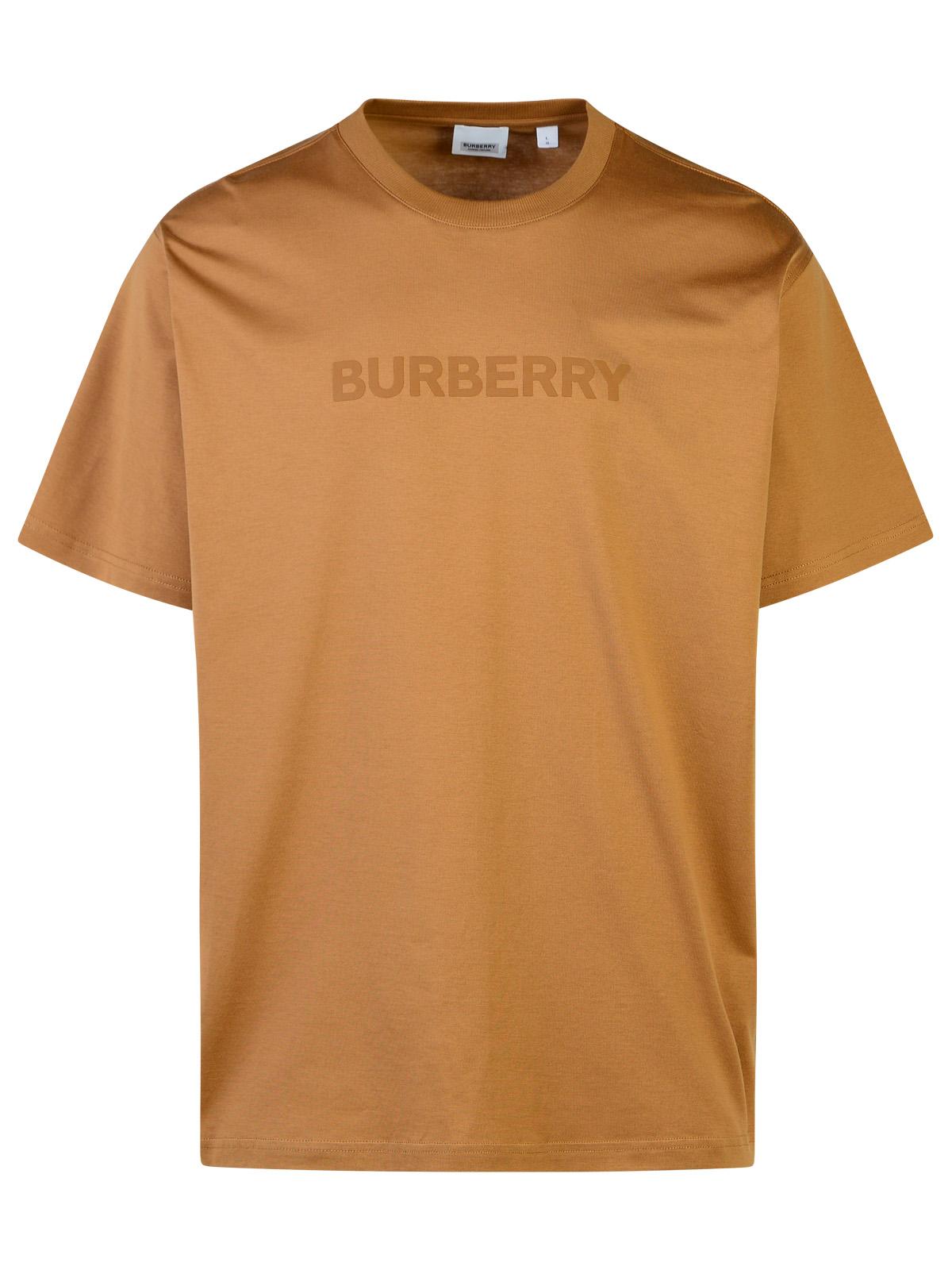 Burberry 'Harriston' Beige Cotton T-Shirt Man