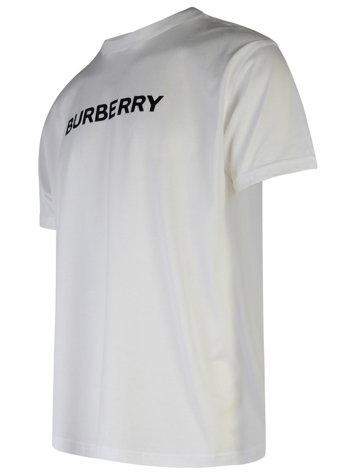 Burberry 'Harriston' White Cotton T-Shirt Man