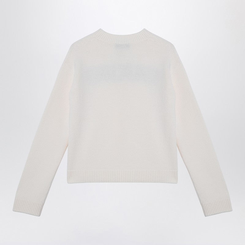 Gucci Ivory Jumper With Logo Inlay Women