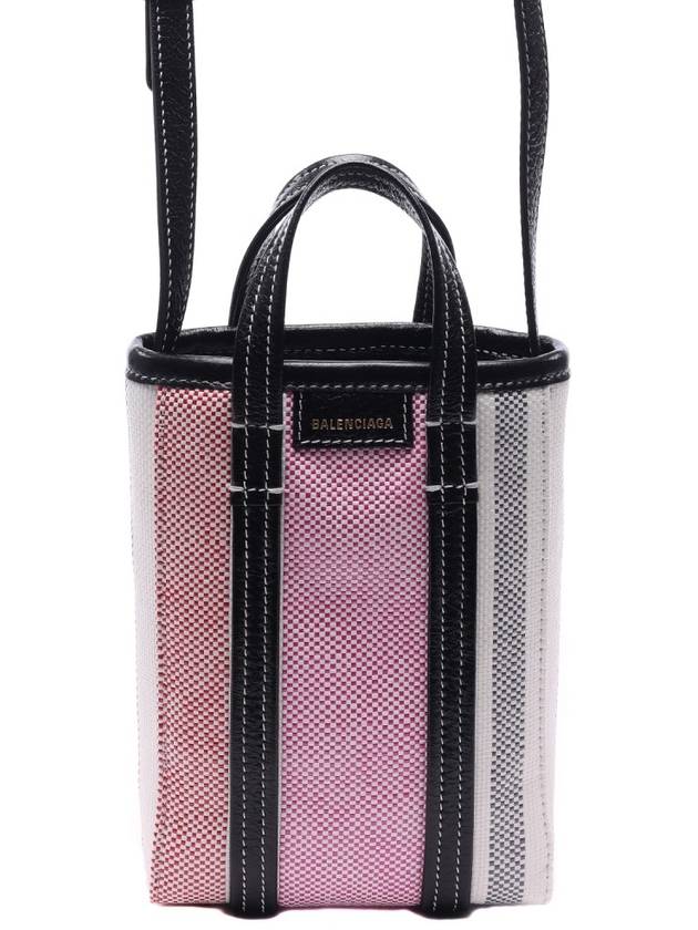 Luxury Balenciaga  Barbes Striped Tote Bag Pink