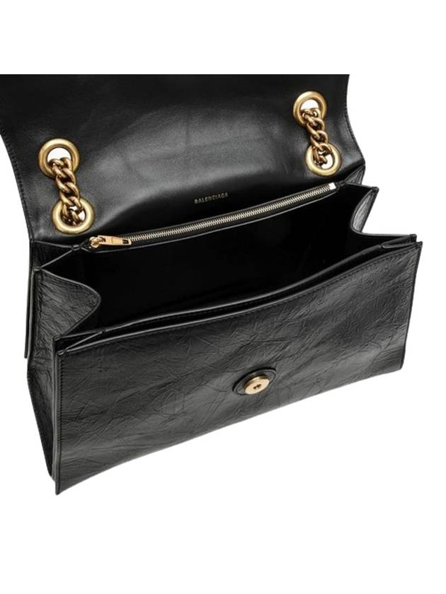 Luxury Balenciaga  Crush Medium Shoulder Bag Black