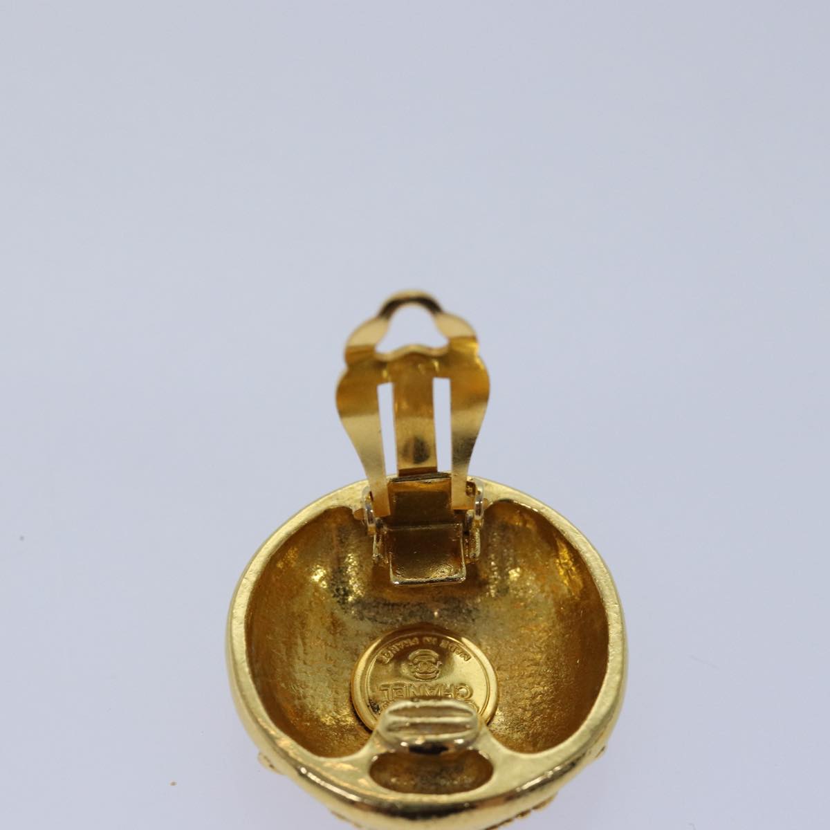 Top Quality Chanel Earring Gold CC Auth 77445