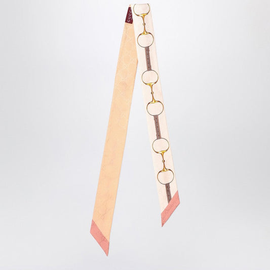Gucci Pink Scarf With Silk Clamp Print Women