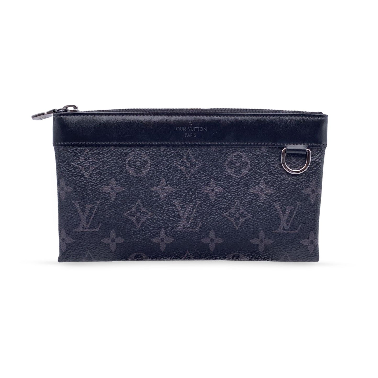 LOUIS VUITTON Monogram Eclipse Canvas Pochette Discovery Clutch Bag