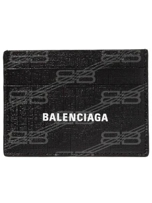 Luxury Balenciaga  BB Monogram Card Wallet Black
