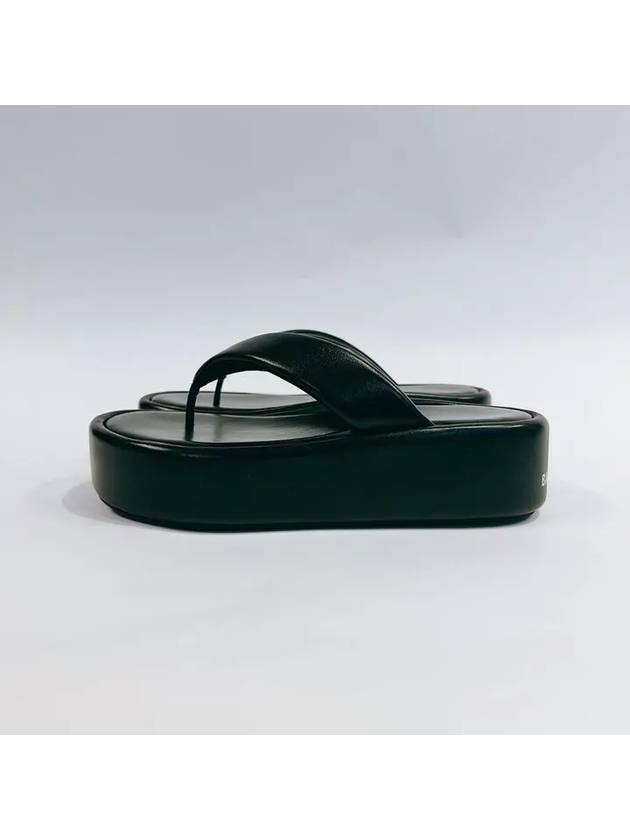 Luxury Balenciaga  Women's Rise Thong Flip Flops Black