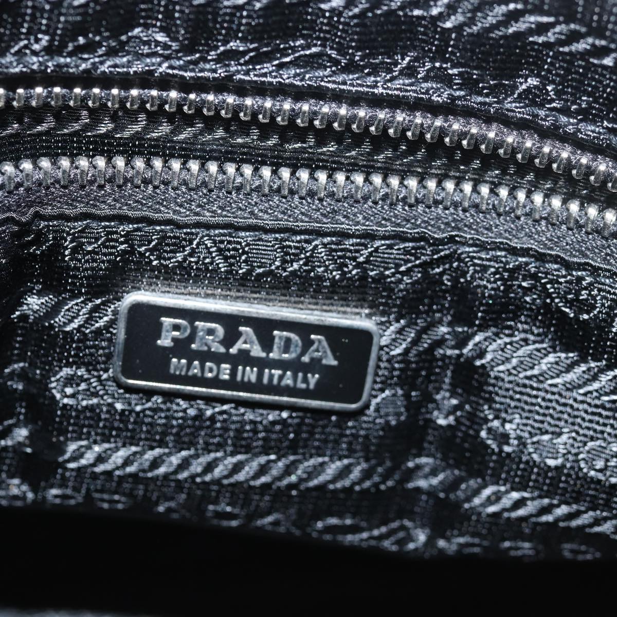 PRADA Accessory Pouch Nylon Beige Auth 77764