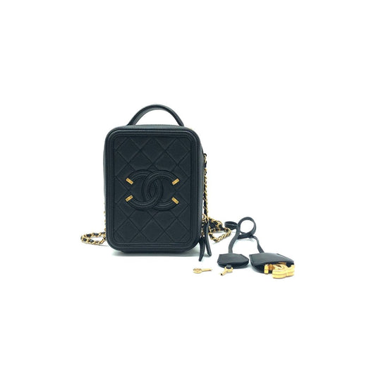 Chanel Vanity Caviar Leather Shoulder Bag