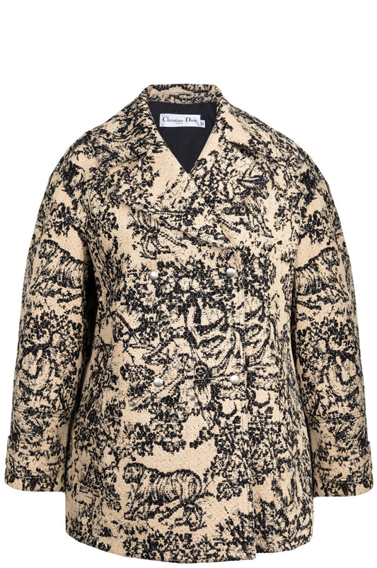 CHRISTIAN DIOR Toile De Jouy Coat Beige