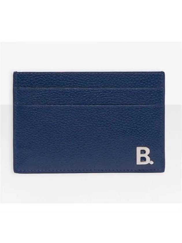 Luxury Balenciaga  BB Logo Card Wallet Blue