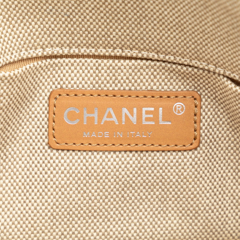 Chanel None.5 Camellia Chain One-Shoulder Bag Yellow Gr Canvas Patent Leather  Chanel