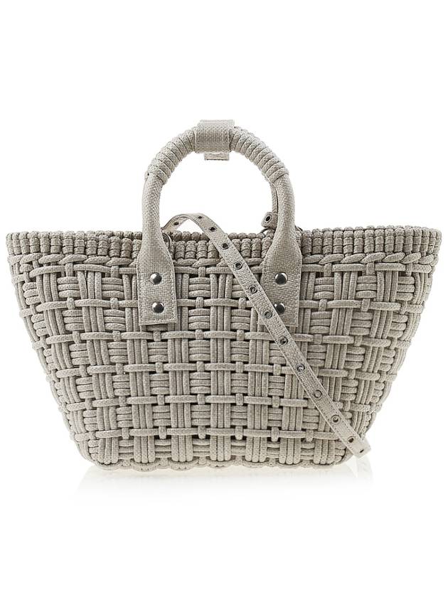 Luxury Balenciaga  Bistro XS Basket Tote Bag Abbey Stone