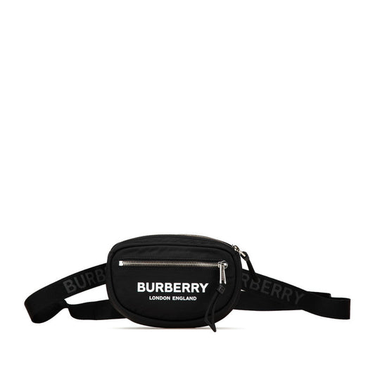 Burberry Cannon Logo Print Nylon Belt Bag