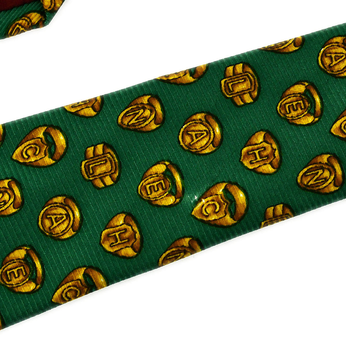 Chanel Necktie Green Small Good