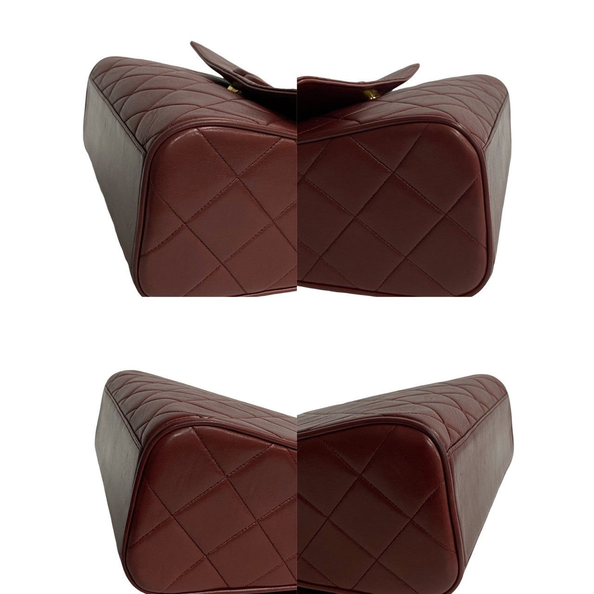 CHANEL Shoulder Bag lambskin Red Matrasse