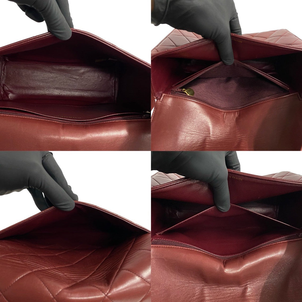 CHANEL Shoulder Bag lambskin Red Matrasse