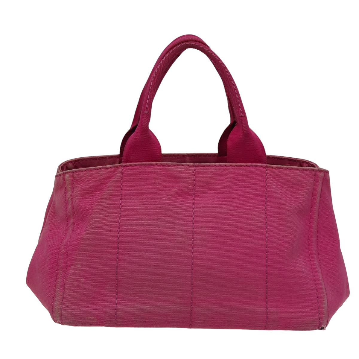 PRADA Canapa MM Hand Bag Denim Pink Auth 78268
