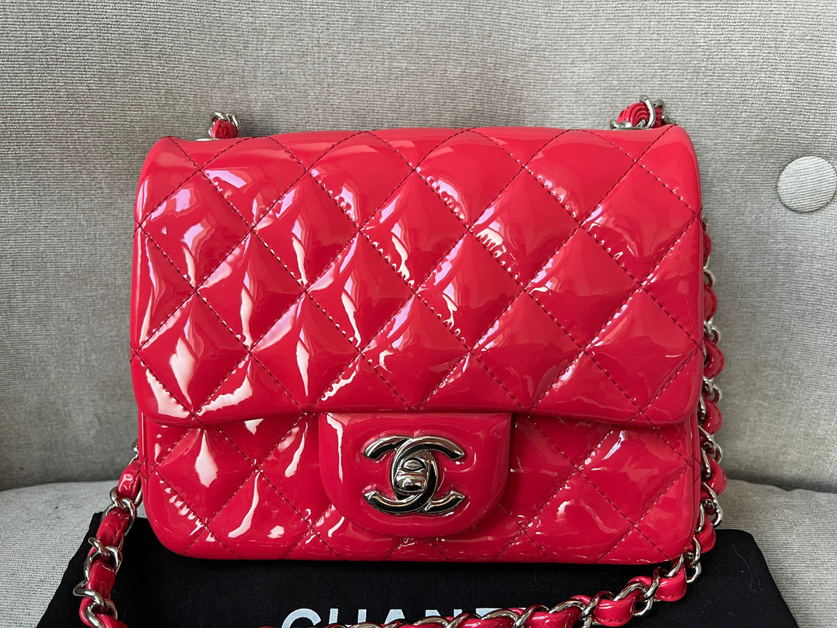 Chanel Square Mini Classic Flap in Pink Patent