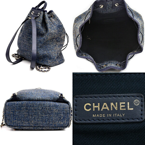 Chanel Deauville Hemp Leather Backpack