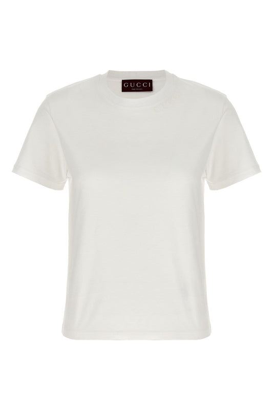 Gucci Women Logo Embroidery T-Shirt