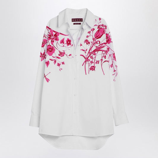 Gucci White Shirt With Fuchsia Print Women