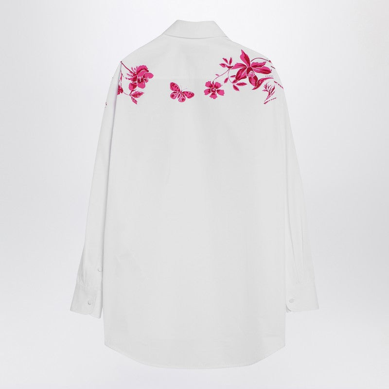 Gucci White Shirt With Fuchsia Print Women
