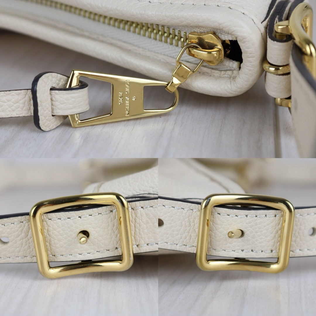 Very Good ( Rank A) ｜LV Monogram Leather Empreinte carryall PM White Shoulder Bag｜B25012202