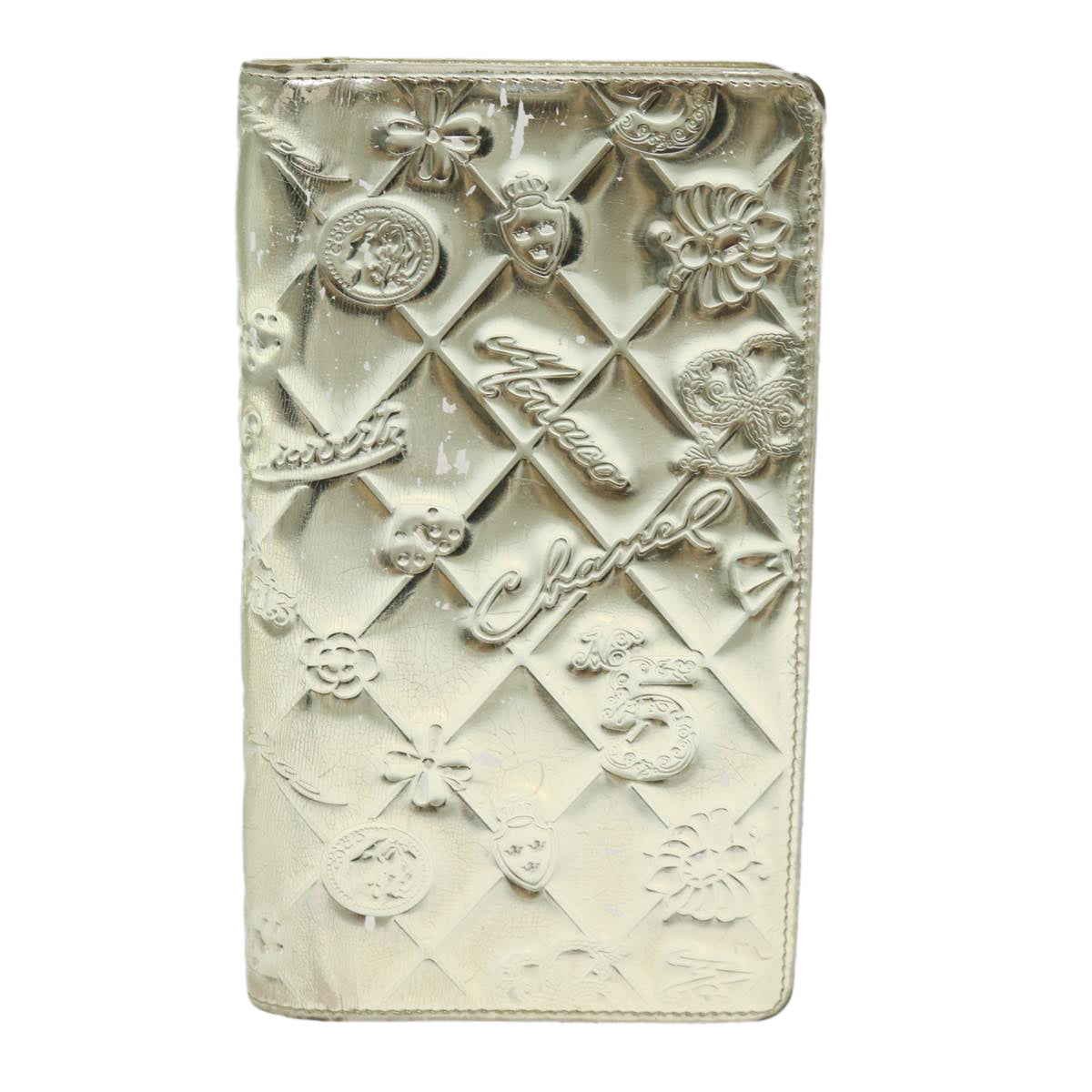 Top Quality Chanel Icon line Wallet Enamel Gold CC Auth 78916