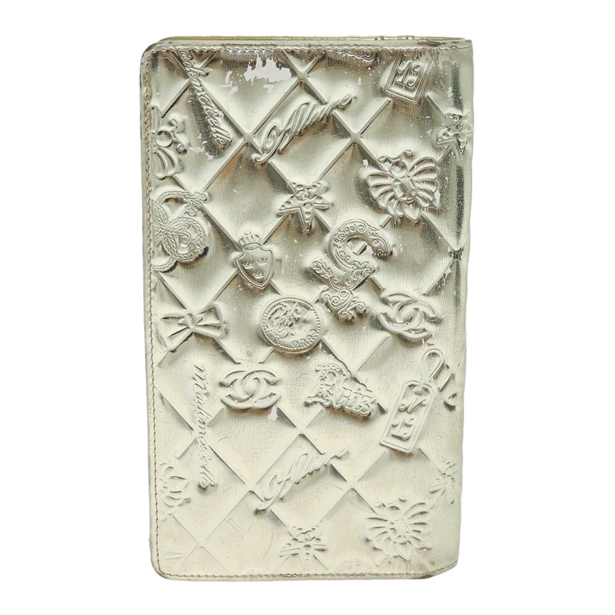 Top Quality Chanel Icon line Wallet Enamel Gold CC Auth 78916