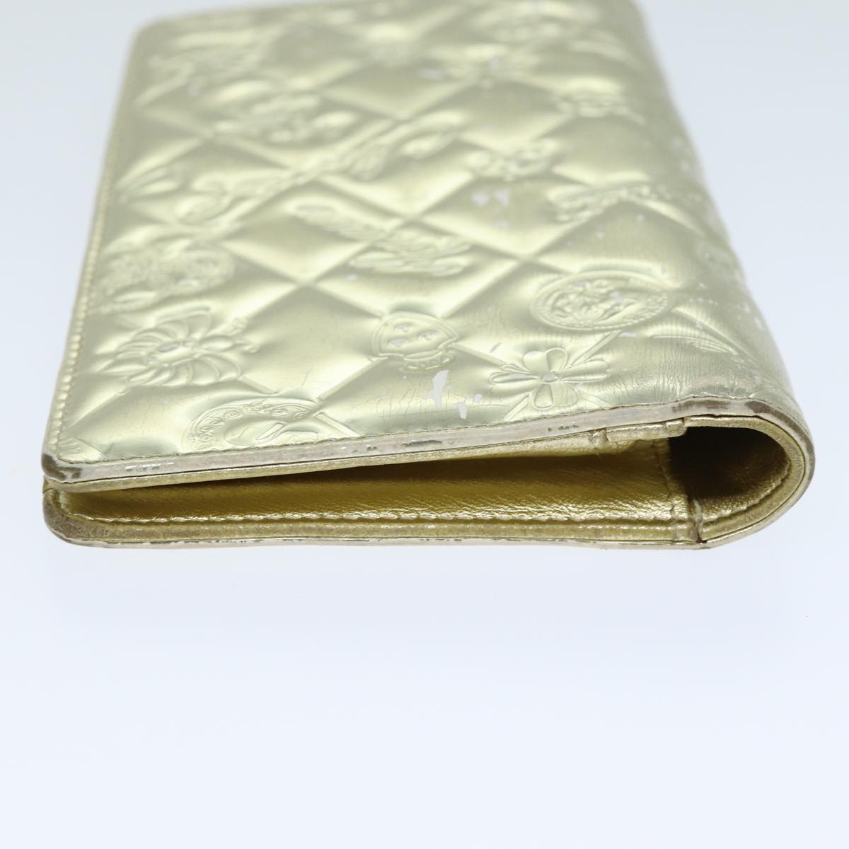 Top Quality Chanel Icon line Wallet Enamel Gold CC Auth 78916