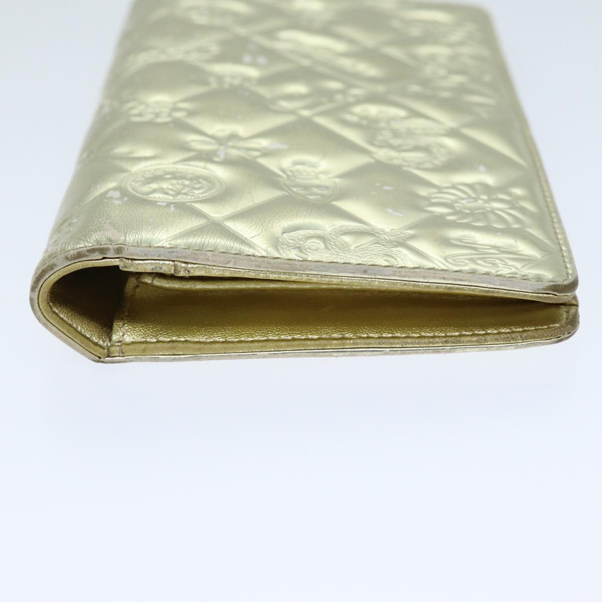 Top Quality Chanel Icon line Wallet Enamel Gold CC Auth 78916