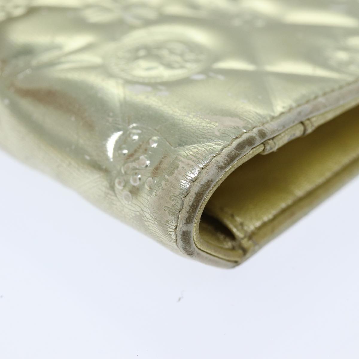 Top Quality Chanel Icon line Wallet Enamel Gold CC Auth 78916