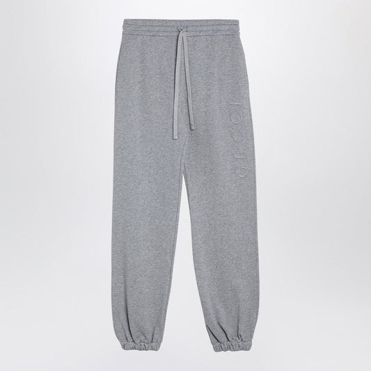 Gucci Grey Cotton Jogging Trousers With Logo Women