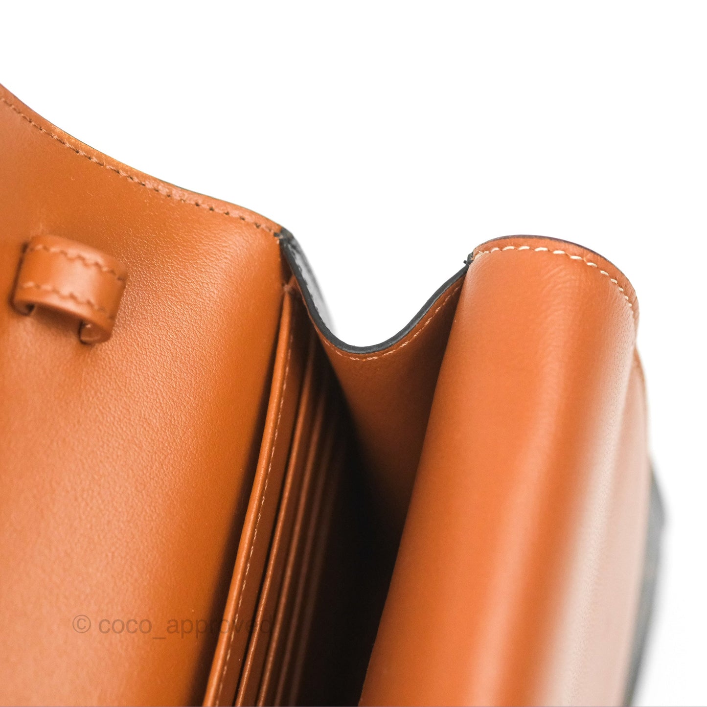 Celine Wallet On Strap Triomphe Canvas Tan Lambskin