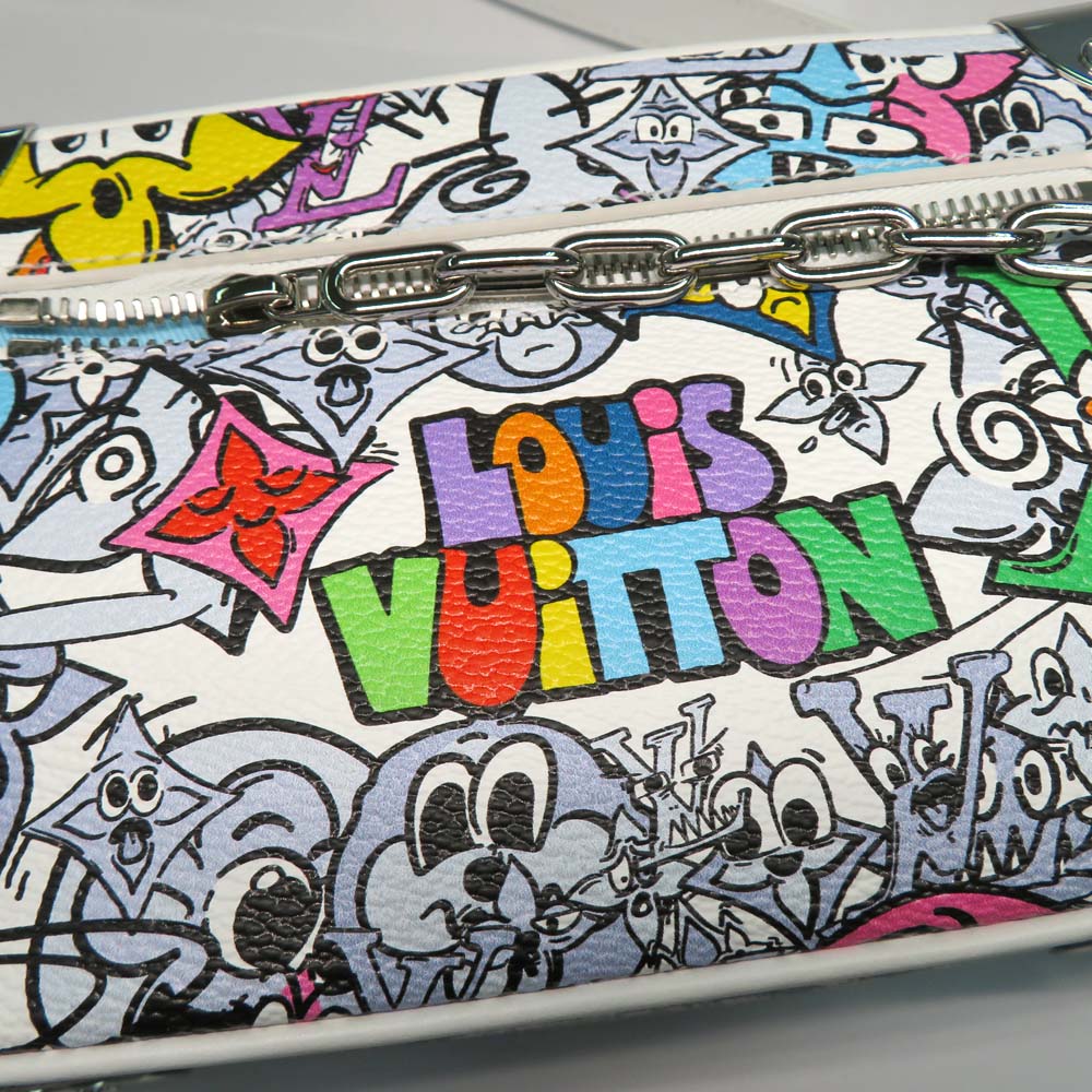 Louis Vuitton M82008 Monogram Comic 2023 Supreme Summer  Collection Crossbody White Multicolor Chain Leather Mens