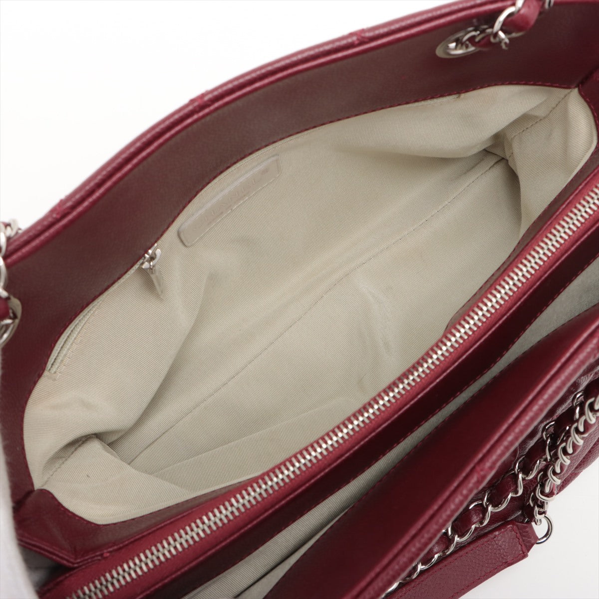 Chanel Matrasse Caviar S Tote Bag Coco Bordeaux Silver  14th