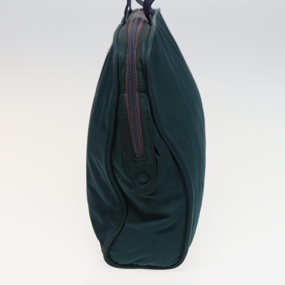 PRADA Hand Bag Nylon Green Auth 79152