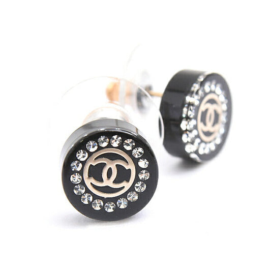 Chanel Coco Mark Round Earrings